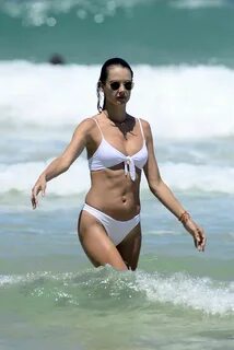 Alessandra Ambrosio in White Bikini 2018 -03 GotCeleb