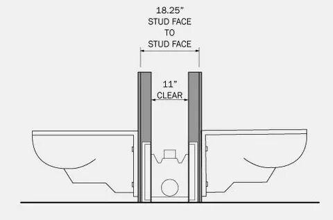 wall mounted toilet clearance - double Plumbing fixtures, Pl