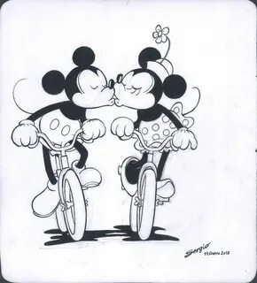 Garrido, Sergio - Original Drawing - Mickey and Minnie Mouse