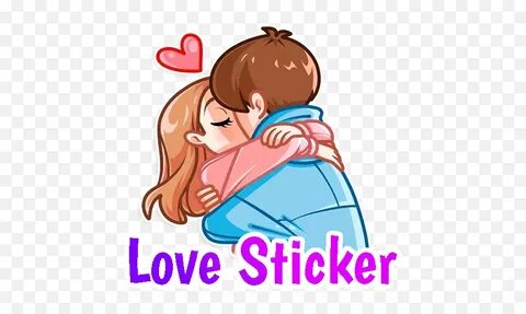Love Romantic Kiss Couple Sticker - Wastickerapps Hot Sticke