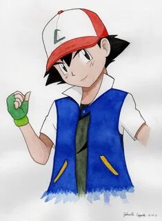 Ash Ketchum оригинальное фан-арт Pokemon уникальный стиль Et