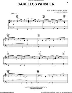 Michael - Careless Whisper sheet music for voice, piano or g