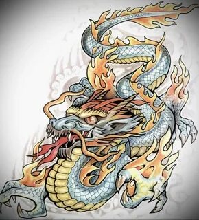 Фото дракон тату эскиз 13.09.2019 № 020 - dragon tattoo sket