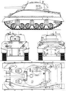 M4 Drawing Sherman Tank Getdrawings Bmw Blueprint Sketch Col