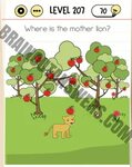Brain Test Level 207 Where is the mother lion? Answers - Bra