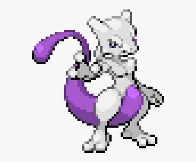 Transparent Mewtwo - Pixel Art Pokemon Mewtwo, HD Png Downlo