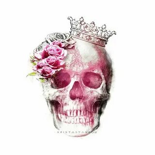 Skull Queen xristastavrou in 2021 Skull rose tattoos, Crown 
