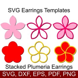 Free 257 Flower Earring Svg SVG PNG EPS DXF File