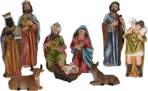 Christmas Decorations & Trees Nativity Items Large 11 Piece 