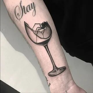 Stay broken - a broken glass tattoo on the right inner arm S