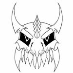 Skull Drawing Easy Devil Related Keywords & Suggestions - Sk