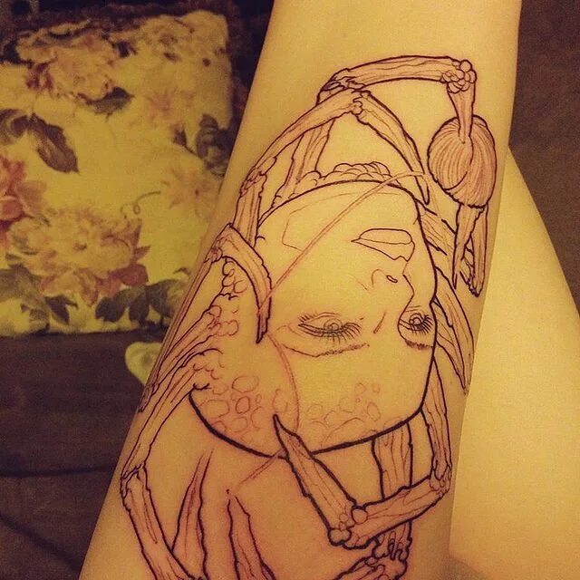 new tattoo outline, so happy with how it looks #tattooedgirls #transgender ...