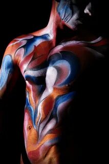 Man Abstraction - Body Painting homme Manon Cormier Body pai