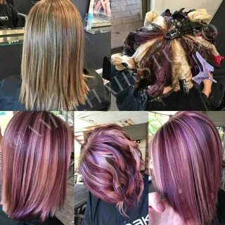 Pinwheel hair. Violet hair. Amai hair studio Hair color tech