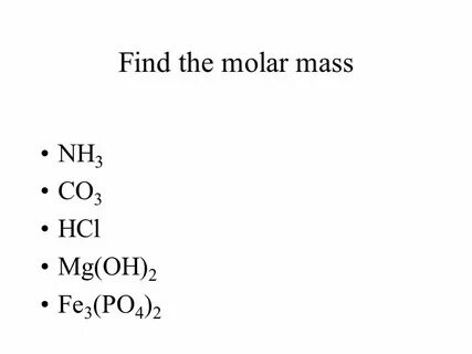Calculating Molar Mass - ppt video online download