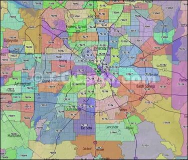 Dallas Zip Codes - Dallas County Zip Code Boundary Map Zip c