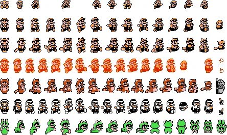 Super Mario Bros. 3 Sprite Sheets - NES - Mario Universe.com