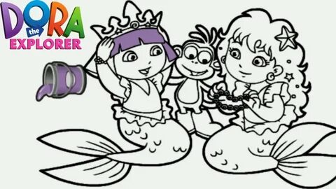 Dora The Explorer Mermaid Princess Nick Jr. Coloring Book Ga