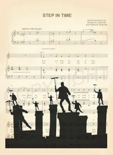 Mary Poppins Bert ramoneur partition de musique Art Print Mu