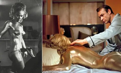 James Bond Goldfinger photos of actress painted for iconic s