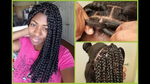 APL Box Braids, Rubberband Method, Blunt Ends - YouTube
