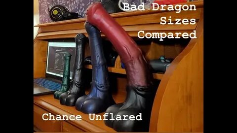 Bad Dragon Chance Unflared Sizes Compared S - XL - YouTube