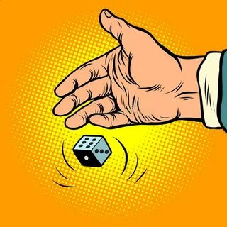 Man throws dice stock vector. Illustration of gambler - 1150