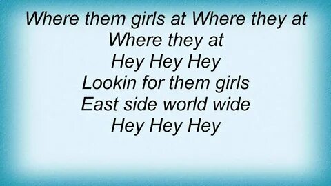 Lil' Jon & The East Side Boyz - Where Dem Girlz At Lyrics - 