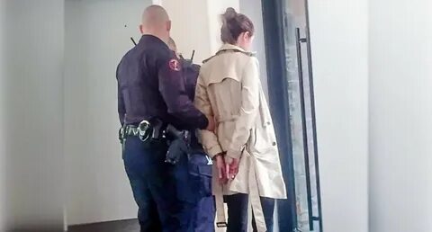 Raw Story Twitterissä: "WATCH: Woman arrested for speaking o