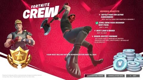 Fortnite Crew: "Deimos" Exclusive May Skin Confirmed, Subscr