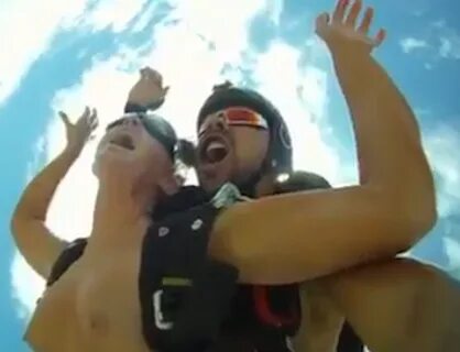 Couple Having Sex Skydiving
