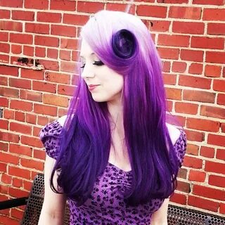 Platinum to dark purple hair color. Vintage Inspired Shoot/b
