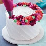 Bright Flower Ring Cake Recipe Cake, Cake decorating, Cake d