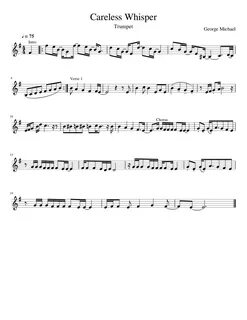 careless whisper music notes trumpet Clarinet sheet music, T