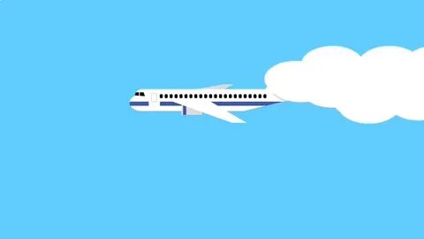 Free HD Stock Video Footage - Animated Airplane Flying Throu