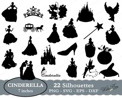 Download Free png Cinderella silhouette clipart 3 " Clipart 