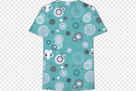 Kaos Scrub Seragam Top Dasi, motif techno, tshirt, biru, tek