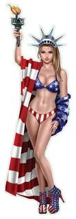 Statue of Liberty Pin-Up Girl Decal