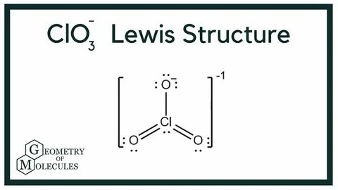ClO3- Lewis Structure (Chlorate Ion) - YouTube
