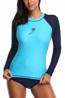 Sociala Women's Long Sleeve Rashguard UPF 50+ Rash Guard Swi