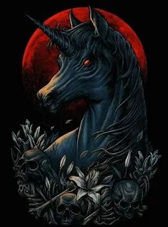 Pin by Rebecca Cato on Magical Evil unicorn, Unicorn art, Go