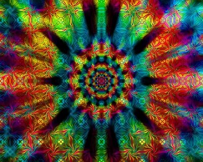 Multicolored mandala digital wallpaper, psychedelic, colorfu