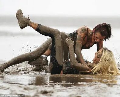 Stay classy: The Only Way Is Essex girls go mud wrestling at