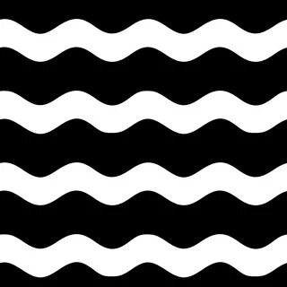 Bright And Modern Waves Clipart Black White Tileable - Tilea