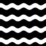 Bright And Modern Waves Clipart Black White Tileable - Tilea