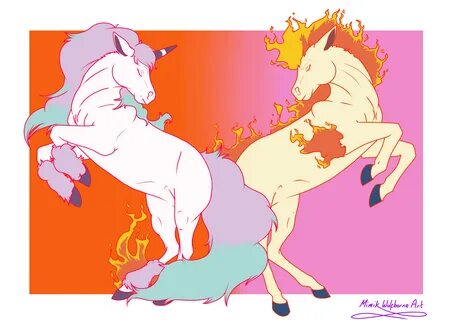 Ponyta and Ponyta?!? - Weasyl