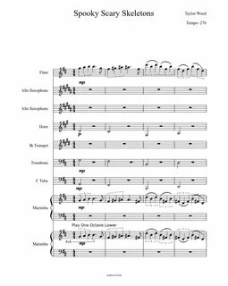 Spooky Scary Skeletons Sheet Music Composed By Taylor - Shee