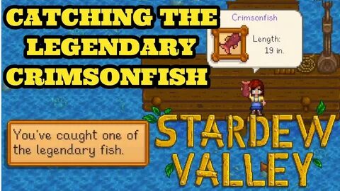 Stardew Valley Crimsonfish Legendary Fish! #short #shorts - 
