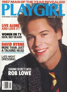 rob lowe, playgirl cover, january 1987 Rob lowe, Talking hea