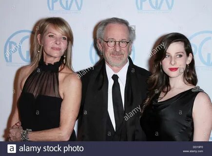 Steven Spielberg, Kate Capshaw und Tochter Sasha Spielberg a